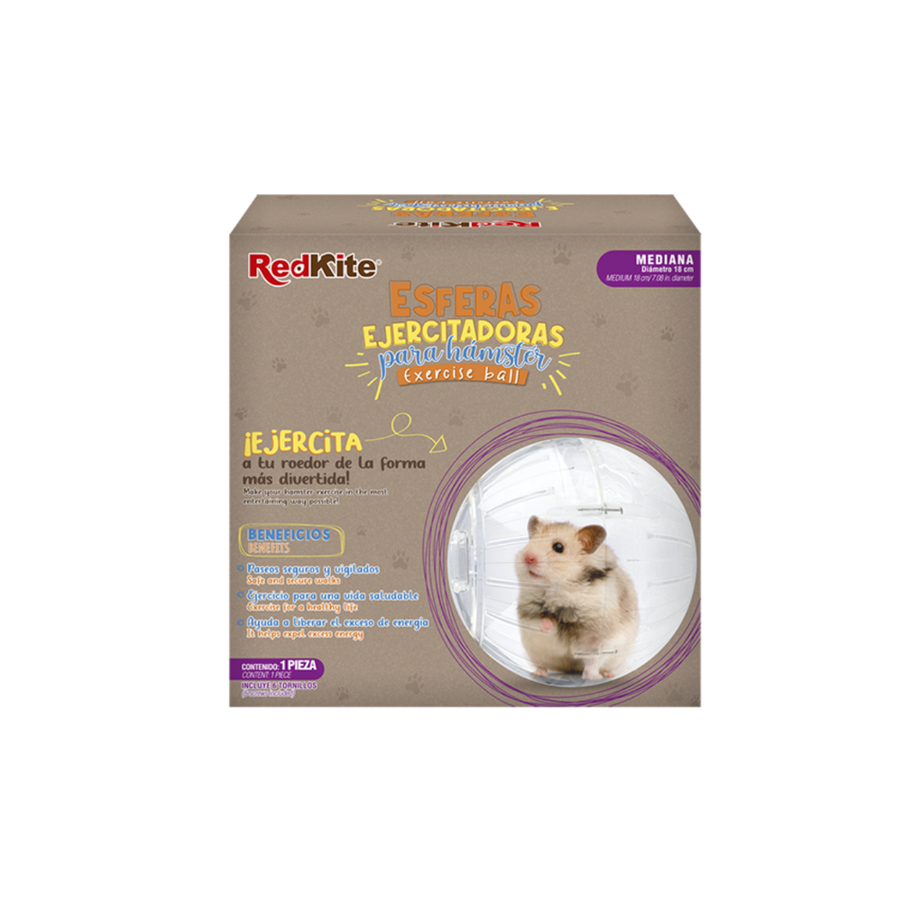 ESFERA EJERCITADORA MED TRANSPARENTE PARA HAMSTER REDKITE