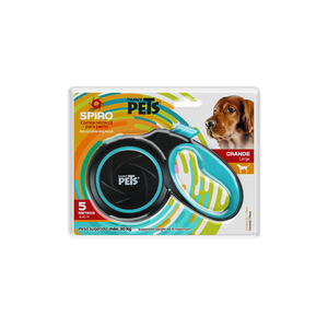 CORREA PARA PERRO RETRACTIL SPIRO GDE NEGRA FANCY PETS