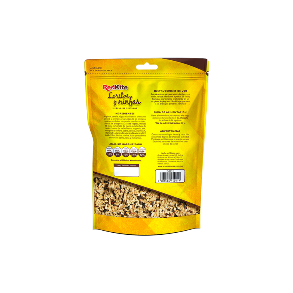 MEZCLA DE SEMILLAS PARA LORITOS Y NINFAS 500 G FANCY PETS