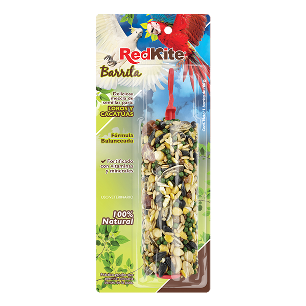 BARRITA DE SEMILLAS PARA LOROS Y CACATUAS 1 PZ FANCY PETS