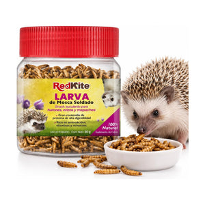 RedKite larva de mosca soldado deshidratada, snack para hurón, erizo y mapache, 30 g