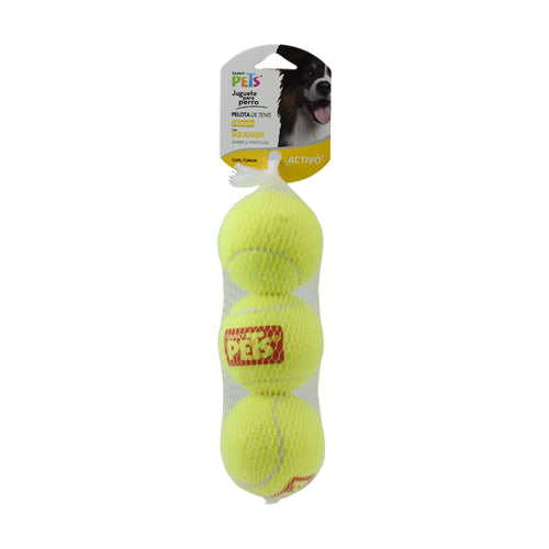 Fancy Pets Activo pelota de tenis con squeaker para perro