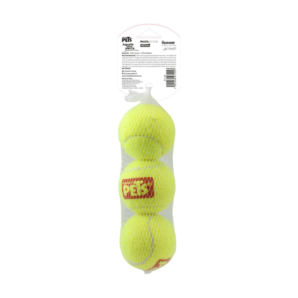 Fancy Pets Activo pelota de tenis con squeaker para perro