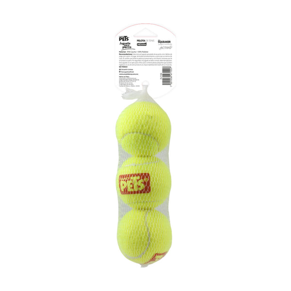 Fancy Pets Activo pelota de tenis con squeaker para perro