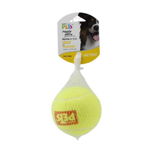 Fancy Pets Activo pelota de tenis con squeaker para perro