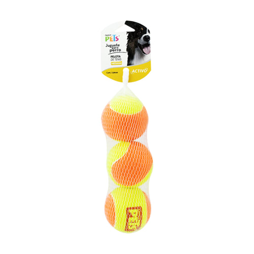 Fancy Pets Activo pelota de tenis bicolor para perro