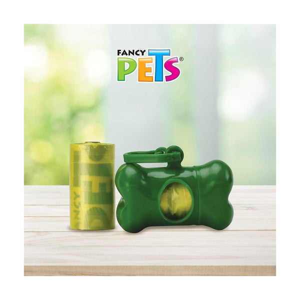 Fancy Pets dispensador de bolsas sanitarias en forma de hueso para perro, con 40 bolsas