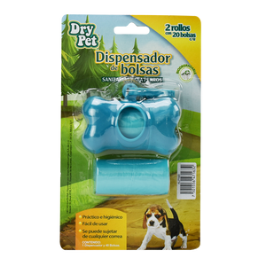 DISPENSADOR CON BOLSAS SANITARIAS DRY PET - 40 PZ FANCY PETS