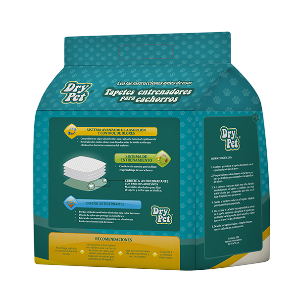 TAPETE ENTRENADOR DRY PET 100 PZS FANY PETS