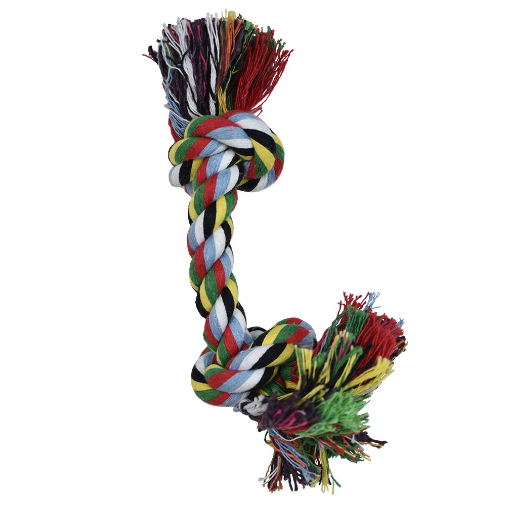 JUGUETE HUESO XCH DE HILO MULTICOLOR 20 CM FANCY PETS