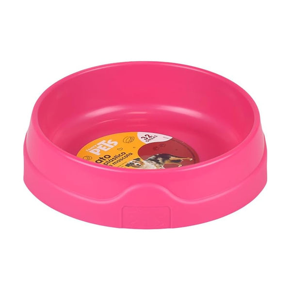 Fancy Pets plato de plástico con agarradera para perro y gato, 32 oz