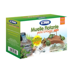 Lomas muelle flotante para tortugas con ventosas, 21 cm