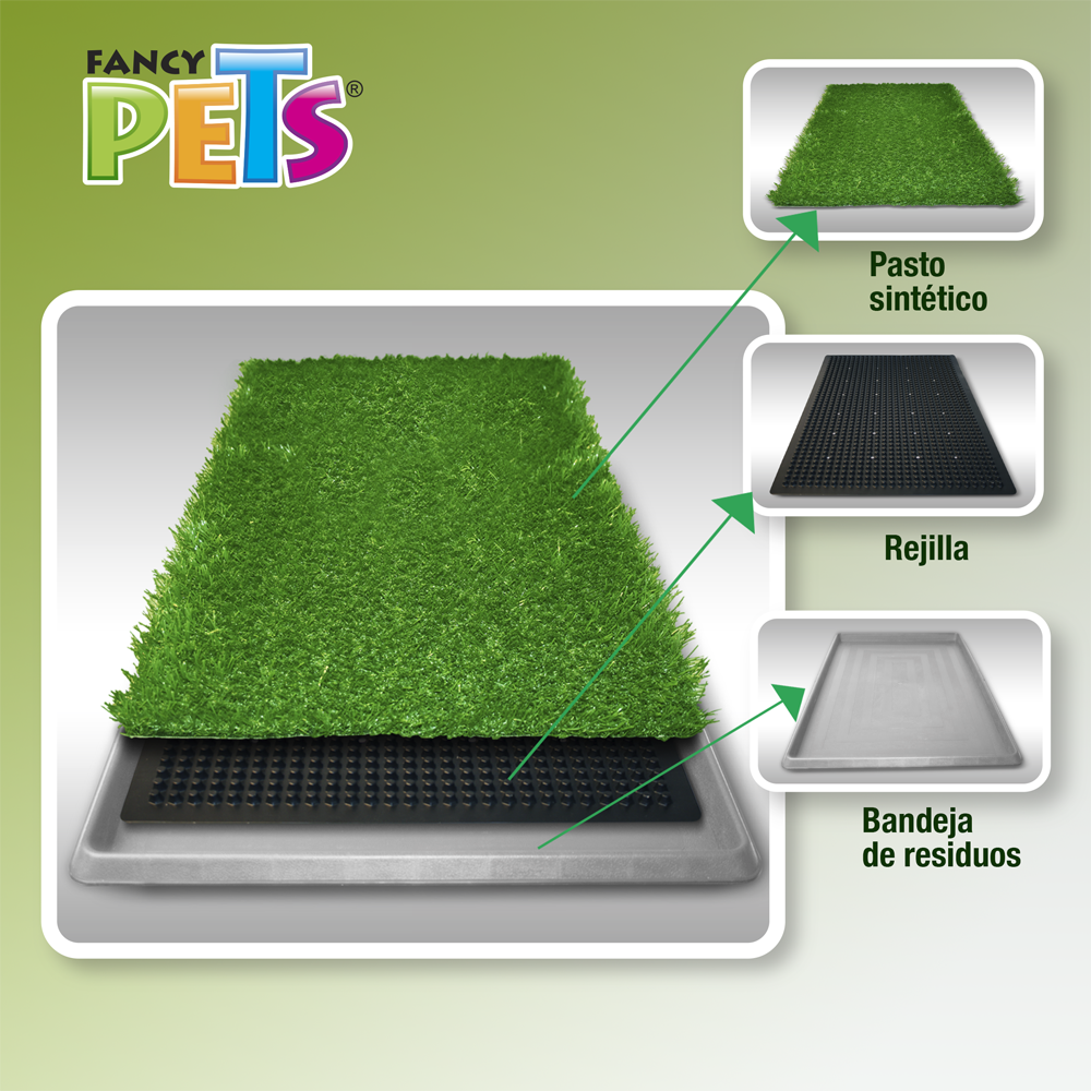 TAPETE DE ENTRENAMIENTO DOGGIE GRASS 70X44 CM FANCY PETS