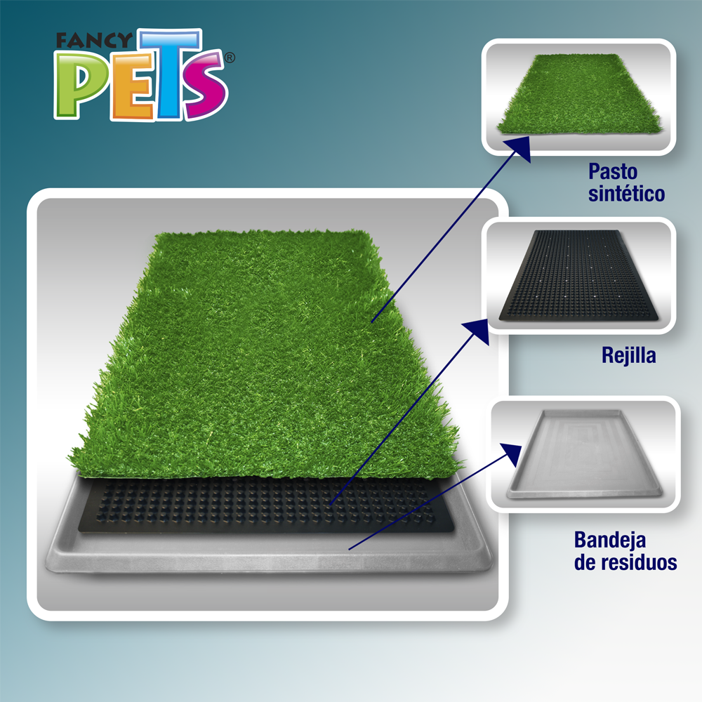 TAPETE DE ENTRENAMIENTO DOGGIE GRASS 76X50 CM FANCY PETS