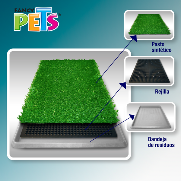 TAPETE DE ENTRENAMIENTO DOGGIE GRASS 76X50 CM FANCY PETS