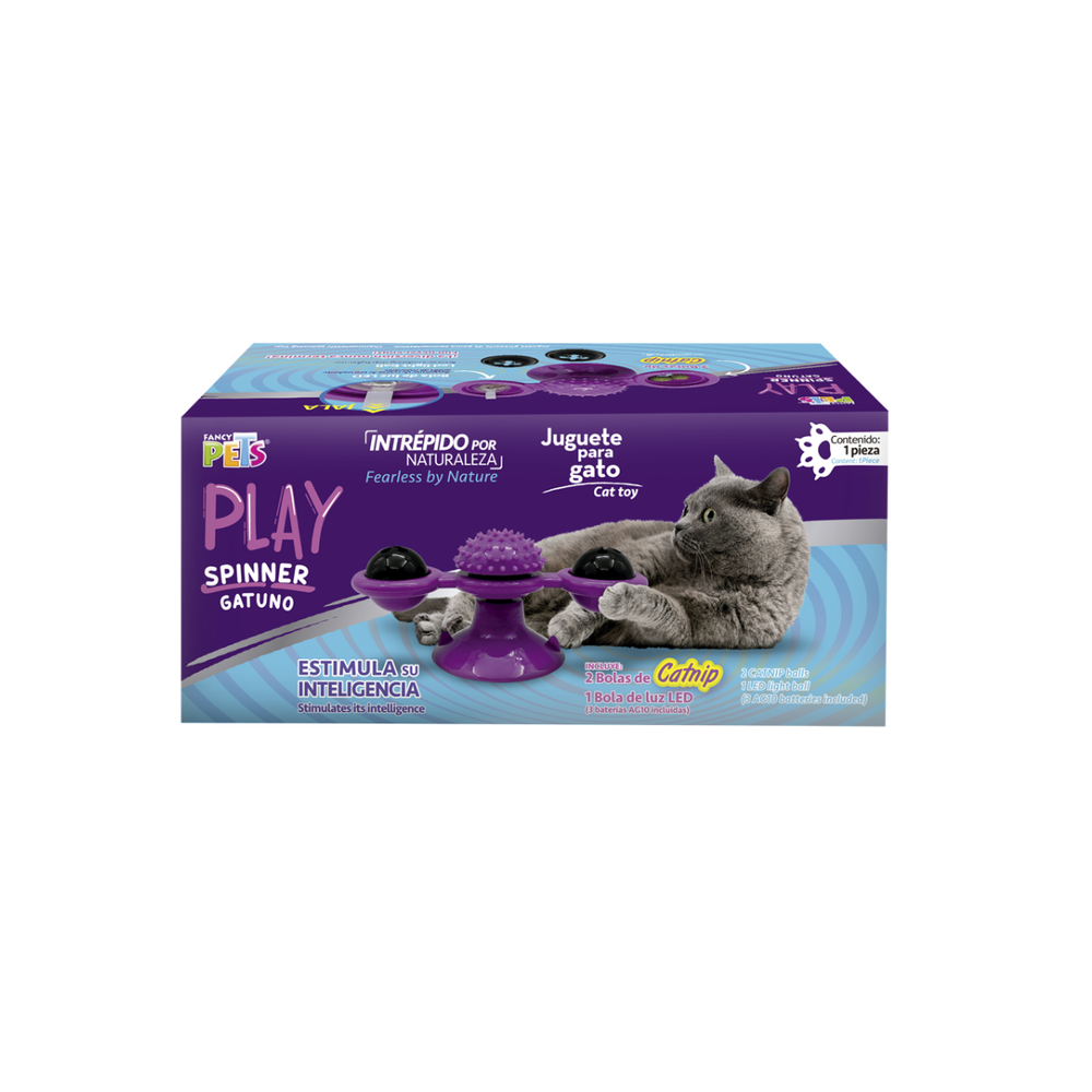 JUGUETE SPINNER PARA GATO CON CATNIP PLAY FANCY PETS