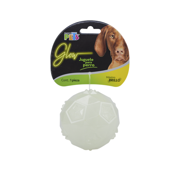 JUGUETE PELOTA DIAMANTE GLOW FANCY PETS