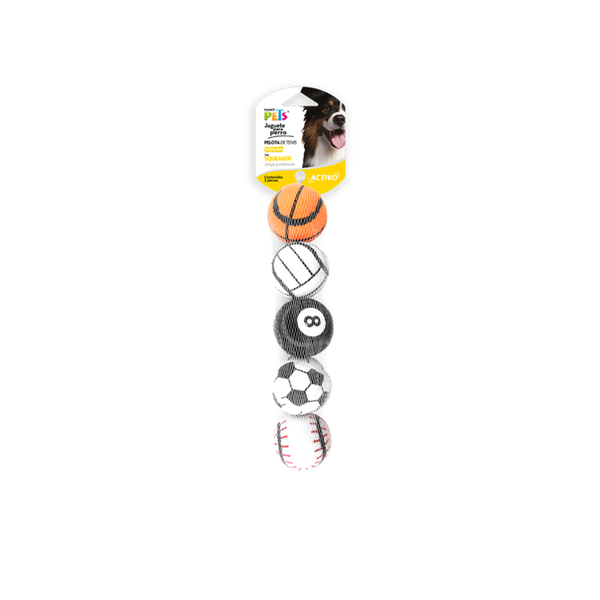 JUGUETE PELOTAS DE TENIS DEPORTIVAS CON SQUEAKER FANCY PETS