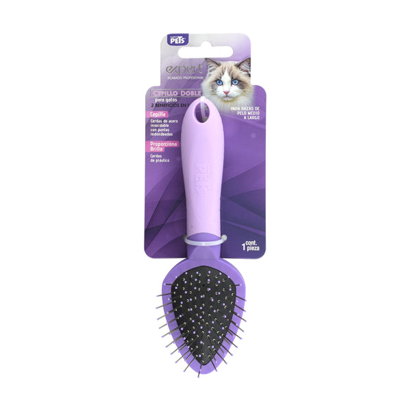 Fancy Pets Expert cepillo doble para gato de pelo medio y largo