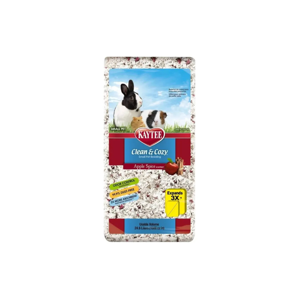 SUSTRATE DE PAPEL CLEAN & COZY AROMA MANZANA 24.6L KAYTEE