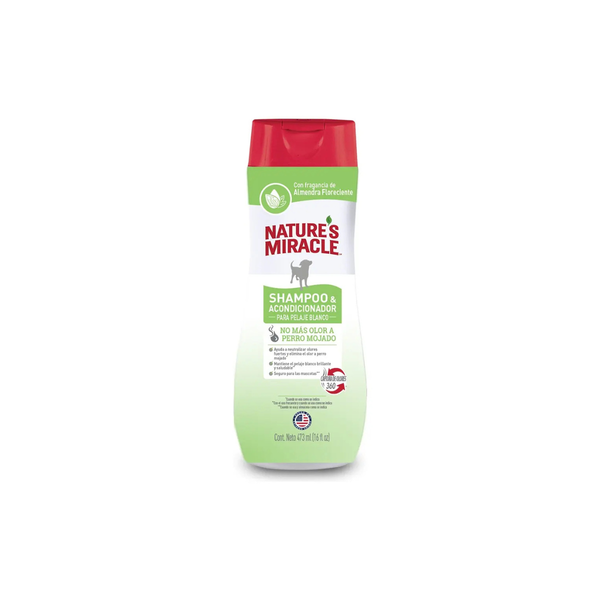 NATURE'S MIRACLES WHITENING COAT CONDITIONING SHAMPOO FOR DOGS