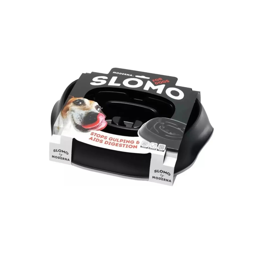 PLATO PARA ALIMENTACIÓN LENTA SLOMO NEGRO 950 ML MODERNA