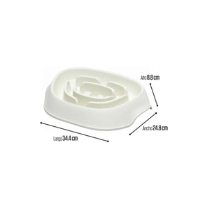 PLATO PARA ALIMENTACIÓN LENTA SLOMO BLANCO 950 ML MODERNA