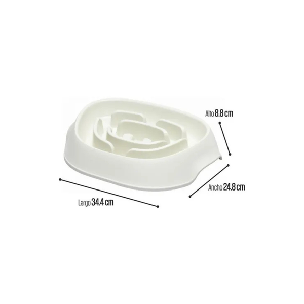 PLATO PARA ALIMENTACIÓN LENTA SLOMO BLANCO 950 ML MODERNA