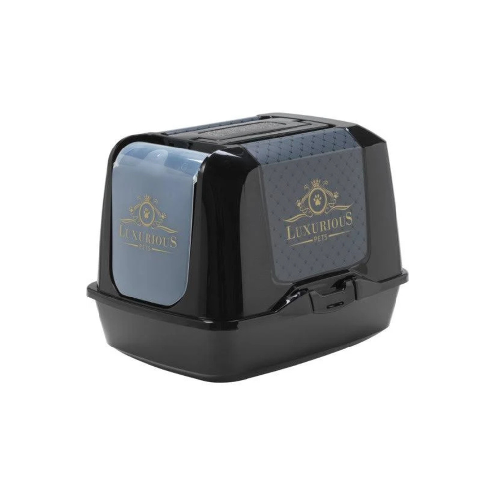 ARENERO PARA GATO TRENDY CAT LUXURIOUS PET NEGRO GRANDE 50CM MODERNA