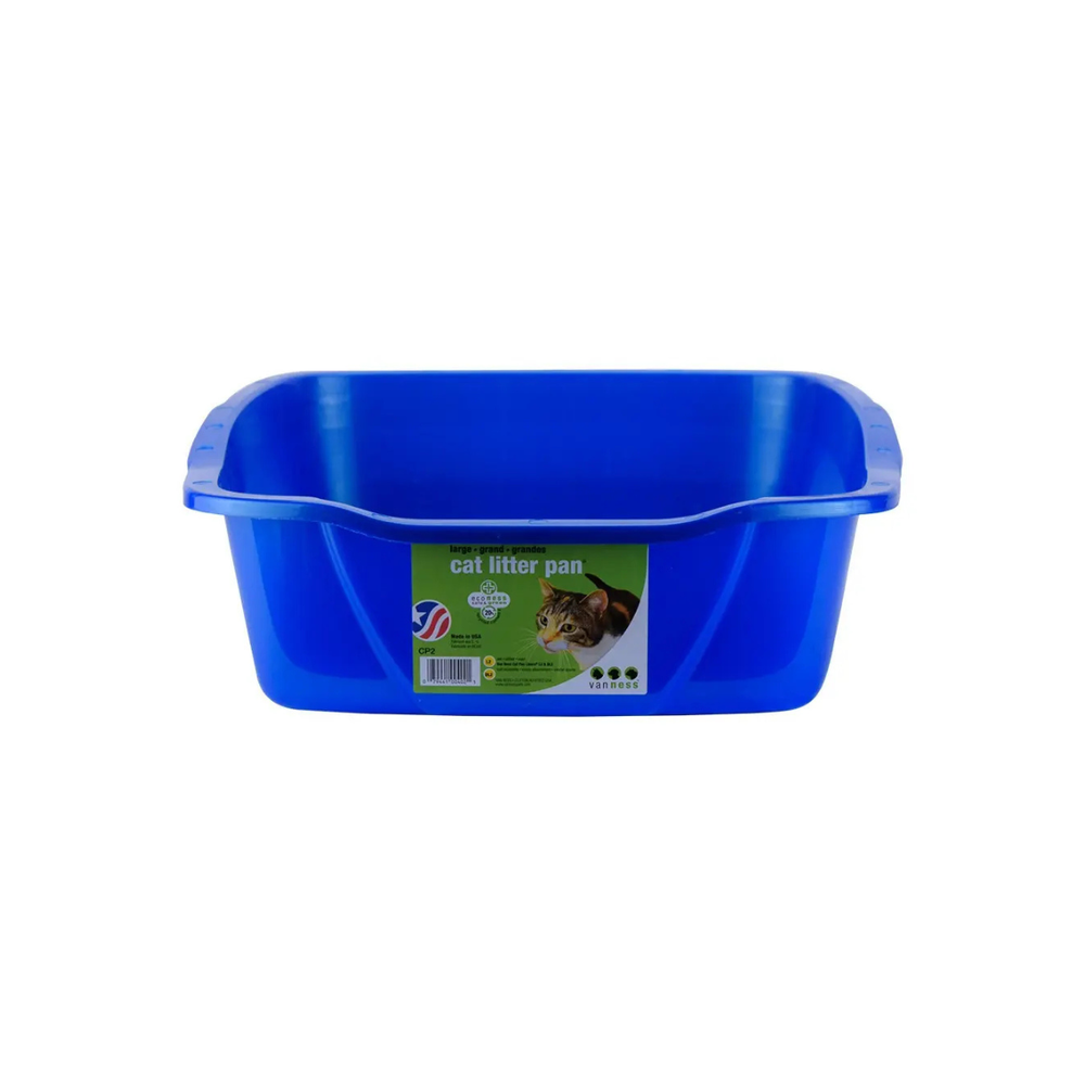 ARENERO ABIERTO CON BORDE PARA GATO GRANDE AZUL ARIST-O-TRAY MODERNA