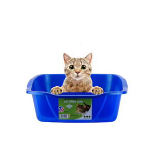 ARENERO ABIERTO CON BORDE PARA GATO GRANDE AZUL ARIST-O-TRAY MODERNA