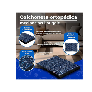 COLCHONETA ORTOPEDICA MED AZUL BUGGIE