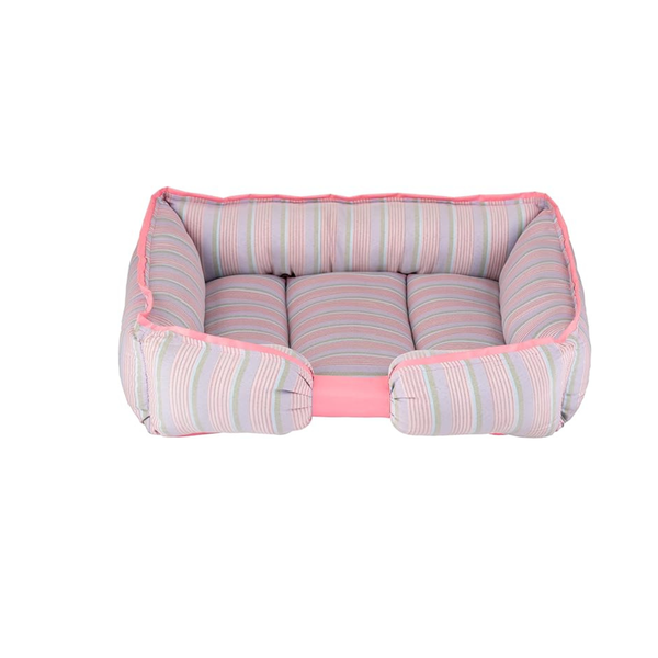 CAMA PARA MASCOTAS DE RAYAS ROSA FANCY PETS