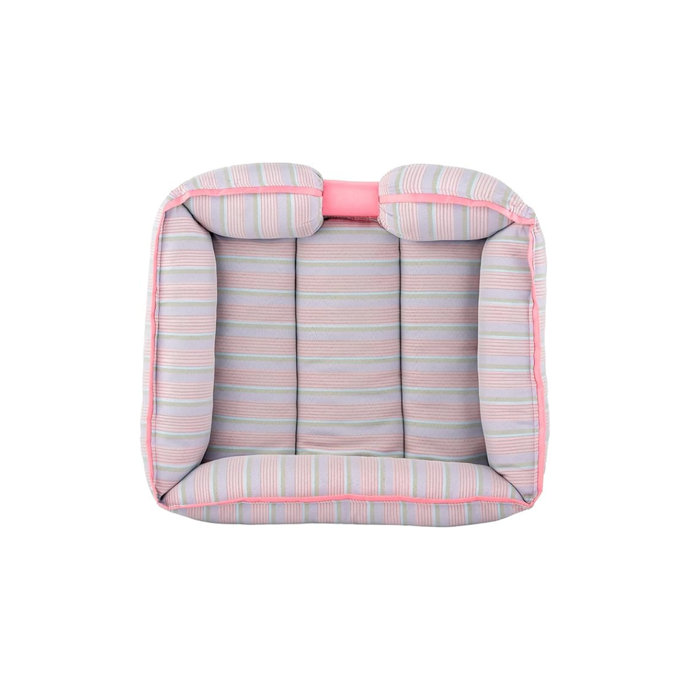 CAMA PARA MASCOTAS DE RAYAS ROSA FANCY PETS