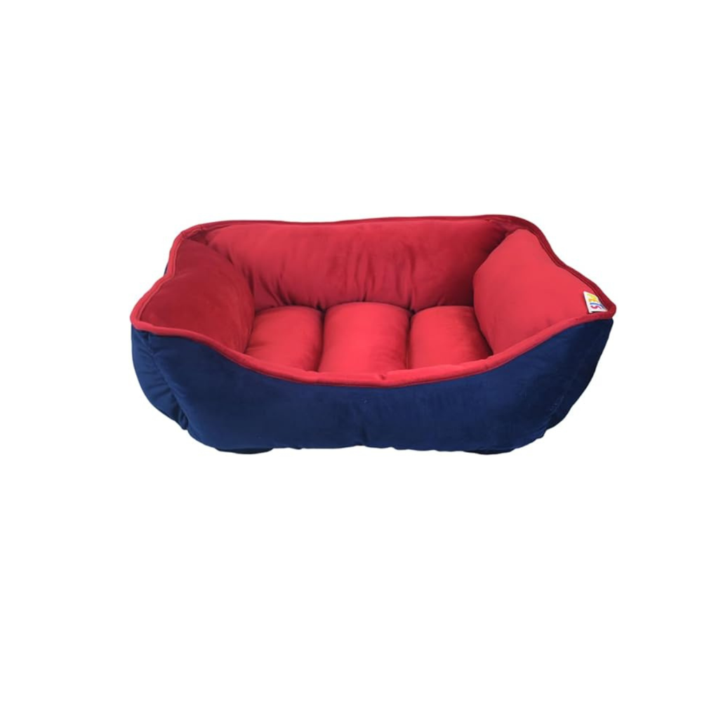 CAMA PARA MASCOTAS DOBLE VISTA CAPRI ROJO MARINO FANCY PETS