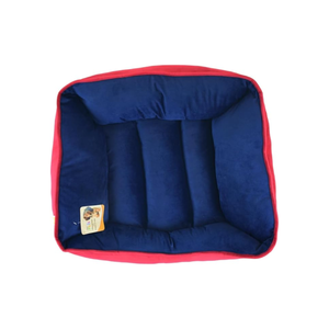 CAMA PARA MASCOTAS DOBLE VISTA CAPRI ROJO MARINO FANCY PETS