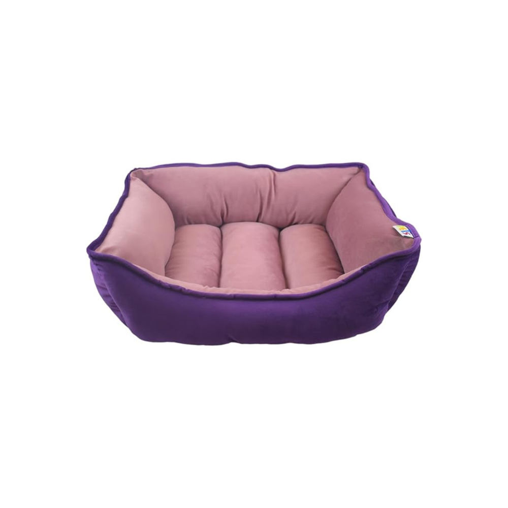 CAMA REVERSIBLE PARA MASCOTAS CAPRI MORADO ROSA FANCY PETS