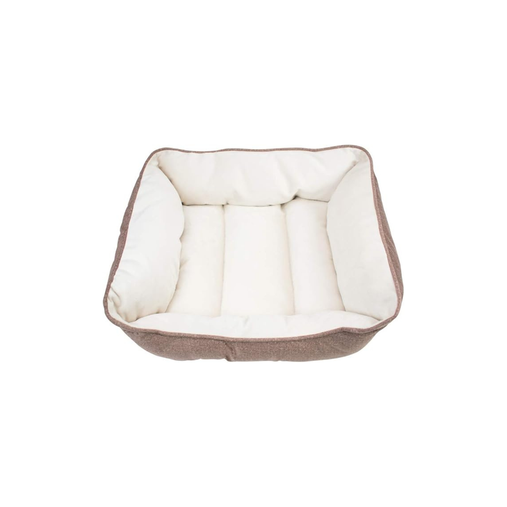 CAMA PARA MASCOTAS DOBLE VISTA CAFE Y BEIGE FANCY PETS