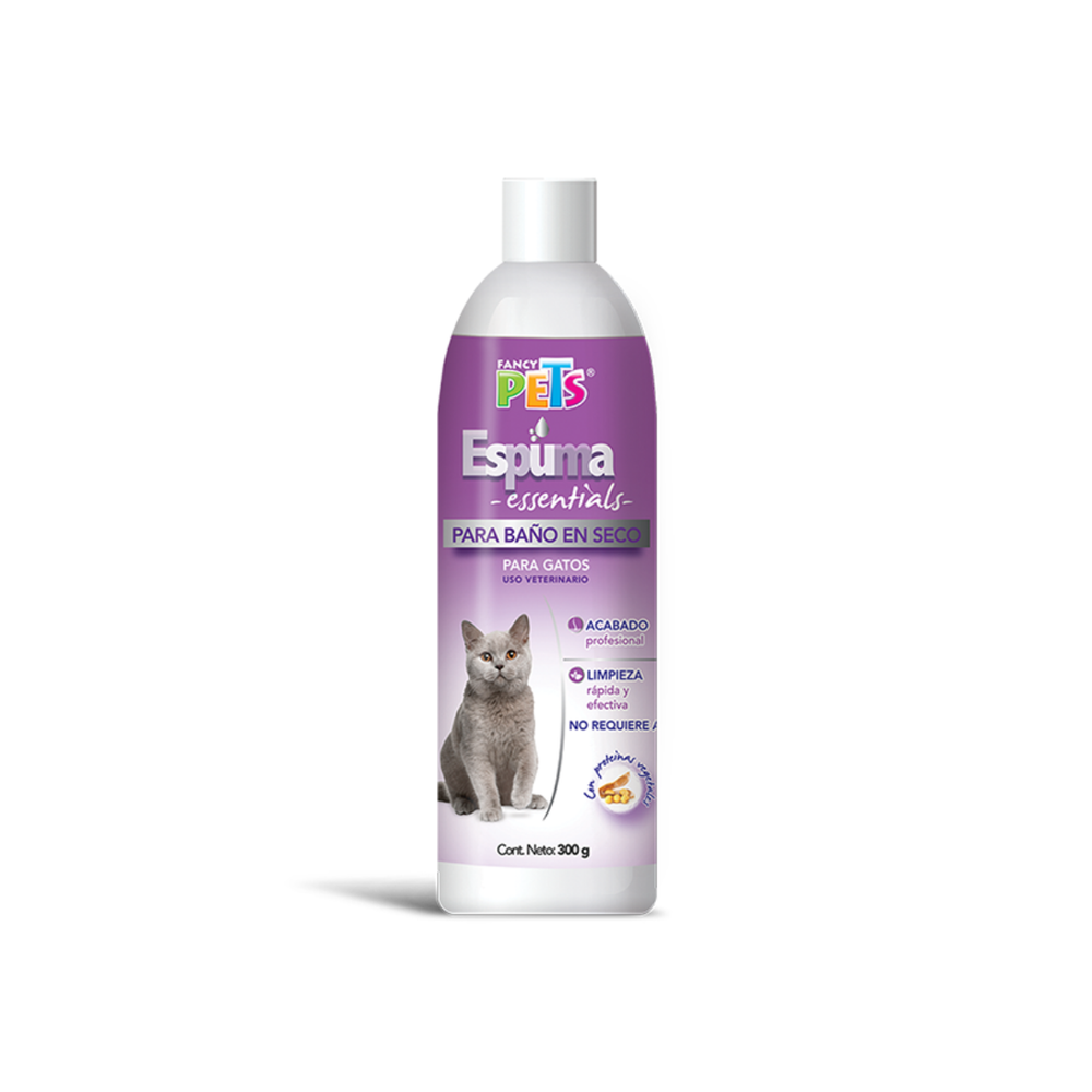 ESPUMA BAÑO EN SECO PARA GATOS 300G FANCY PETS