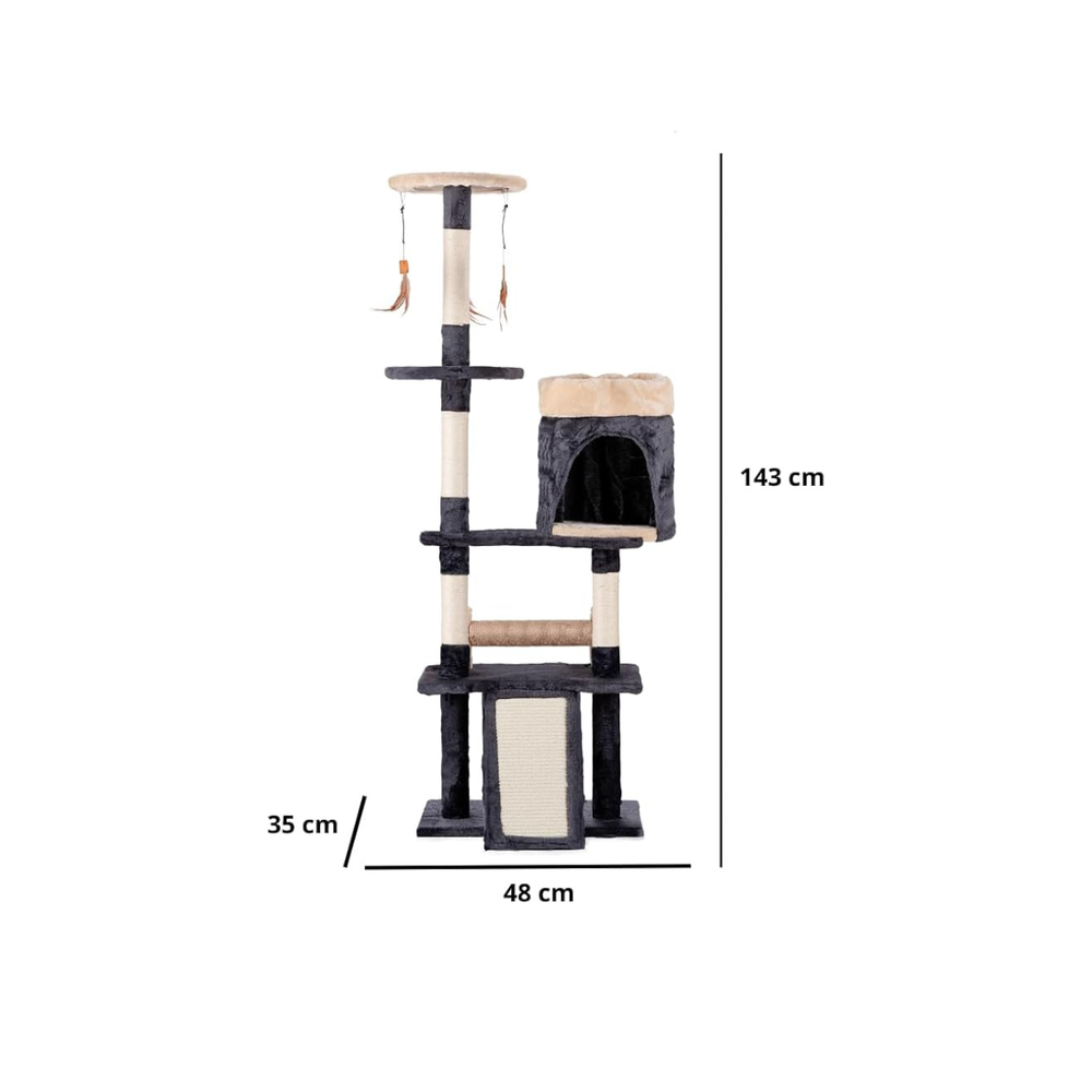 MUEBLE RASCADOR PARA GATO 143 CM FANCY PETS
