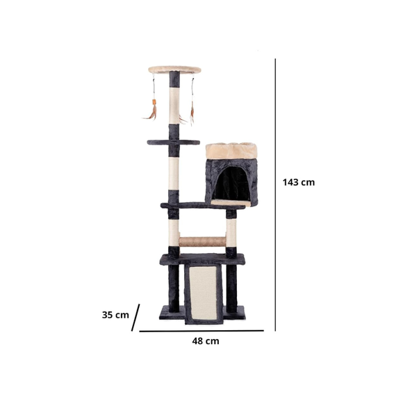 MUEBLE RASCADOR PARA GATO 143 CM FANCY PETS