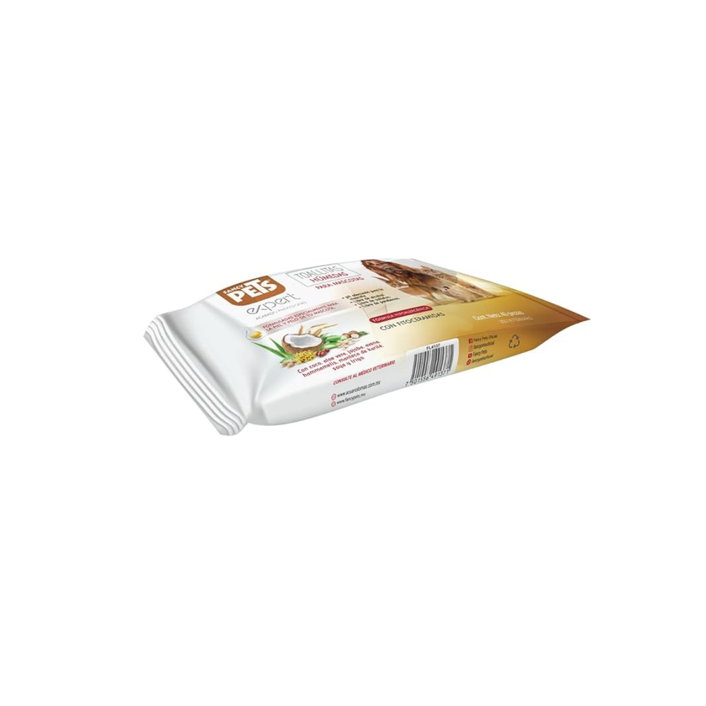 TOALLITAS HUMEDAS PARA MASCOTAS 40 PZAS FANCY PETS