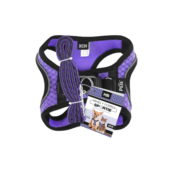SET ARNES Y CORREA SPORTIE MED VIOLETA FANCY PETS