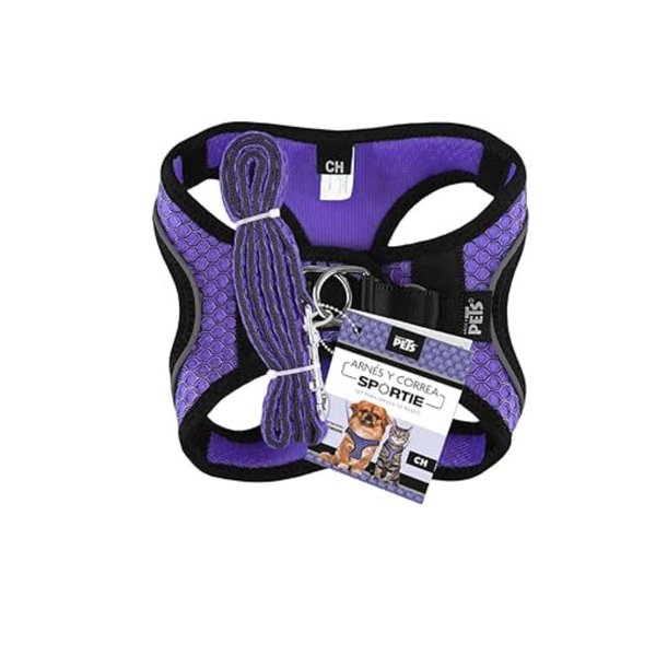 SET ARNES Y CORREA SPORTIE CH VIOLETA FANCY PETS