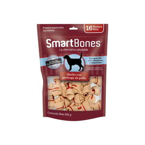 PREMIOS PARA PERRO HUESOS POLLO MINI (16 PZS) SMARTBONES