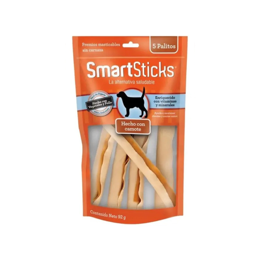 PREMIOS PARA PERRO STICK DE CAMOTE 5 PALITOS SMARTBONES