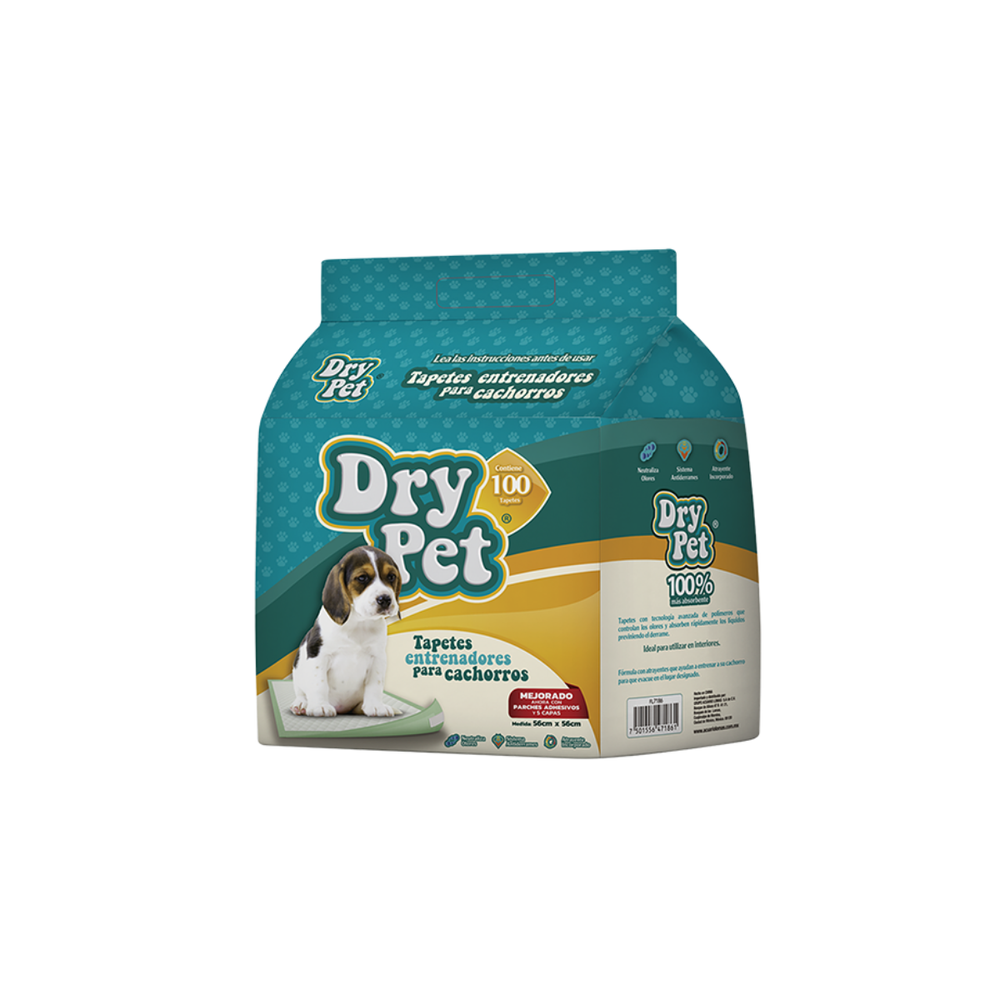 TAPETE ENTRENADOR DRY PET 100 PZS FANY PETS