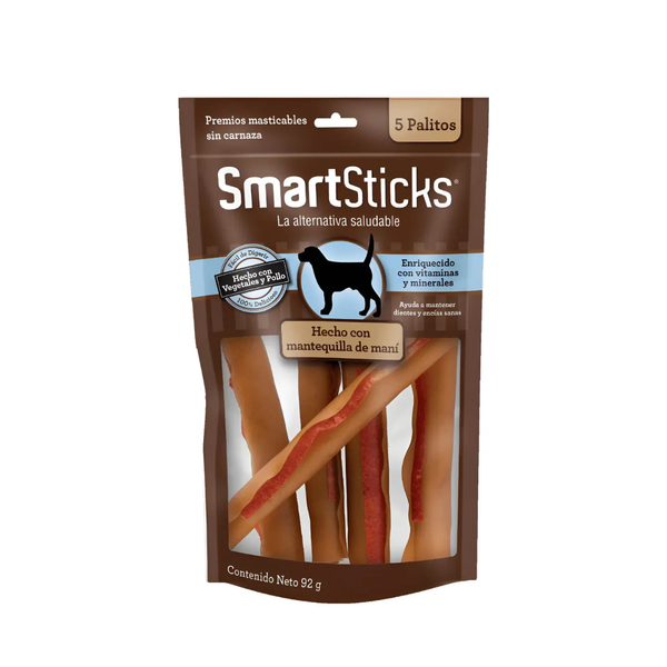 SMARTBONES PEANUT BUTTER CHEW STICKS 5 PACK