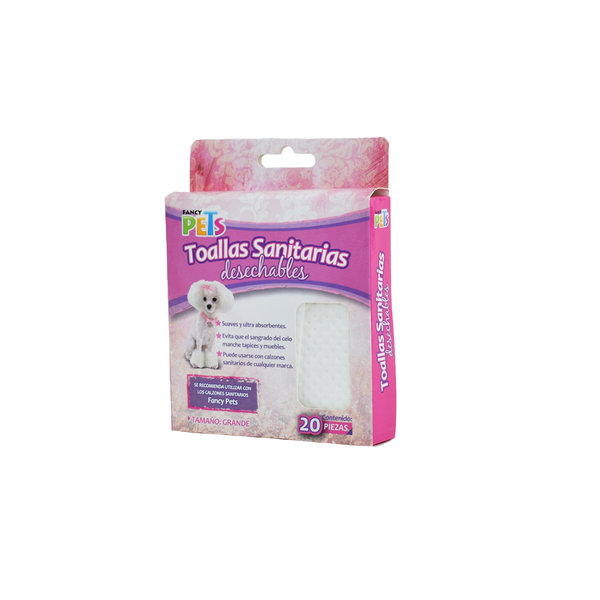 TOALLA SANITARIA GRANDE 20 PZS FANCY PETS