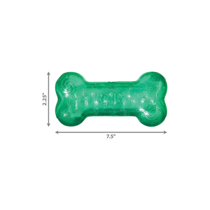 JUGUETE PARA PERRO HUESO SQUEEZZ CRACKLE MEDIANO KONG